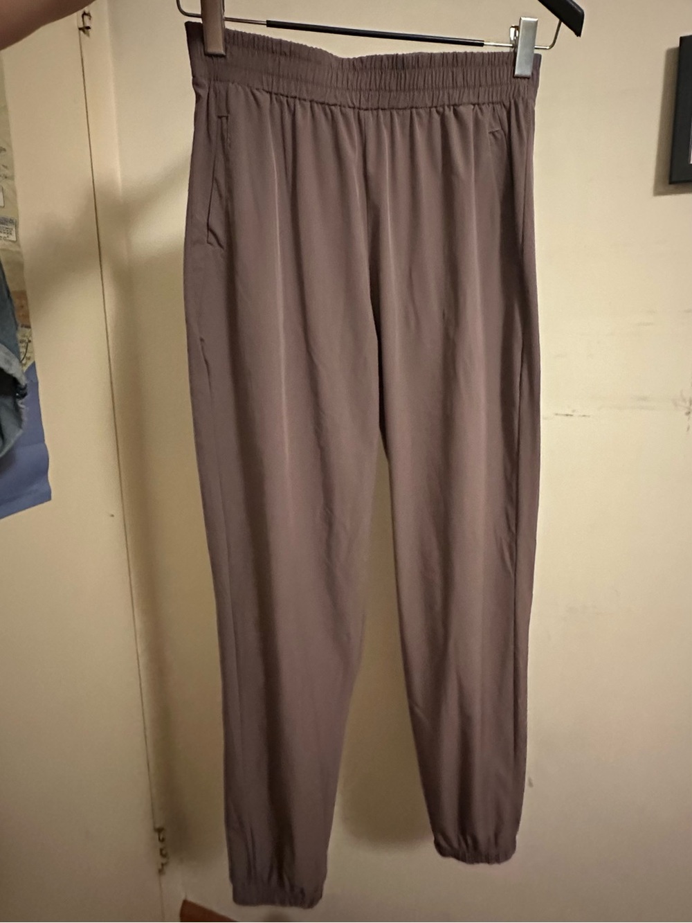 Men's Elastic Waist Jogger Pants in Mauve